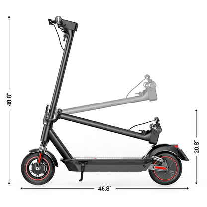 iScooter i10Max Electric Scooter, 750W Motor, 48V 18Ah Battery, 10 inches Pneumatic Tire, 45km/h Max Speed, 96km Range, IP54 Waterproof, Front and Rear Suspension, App Control