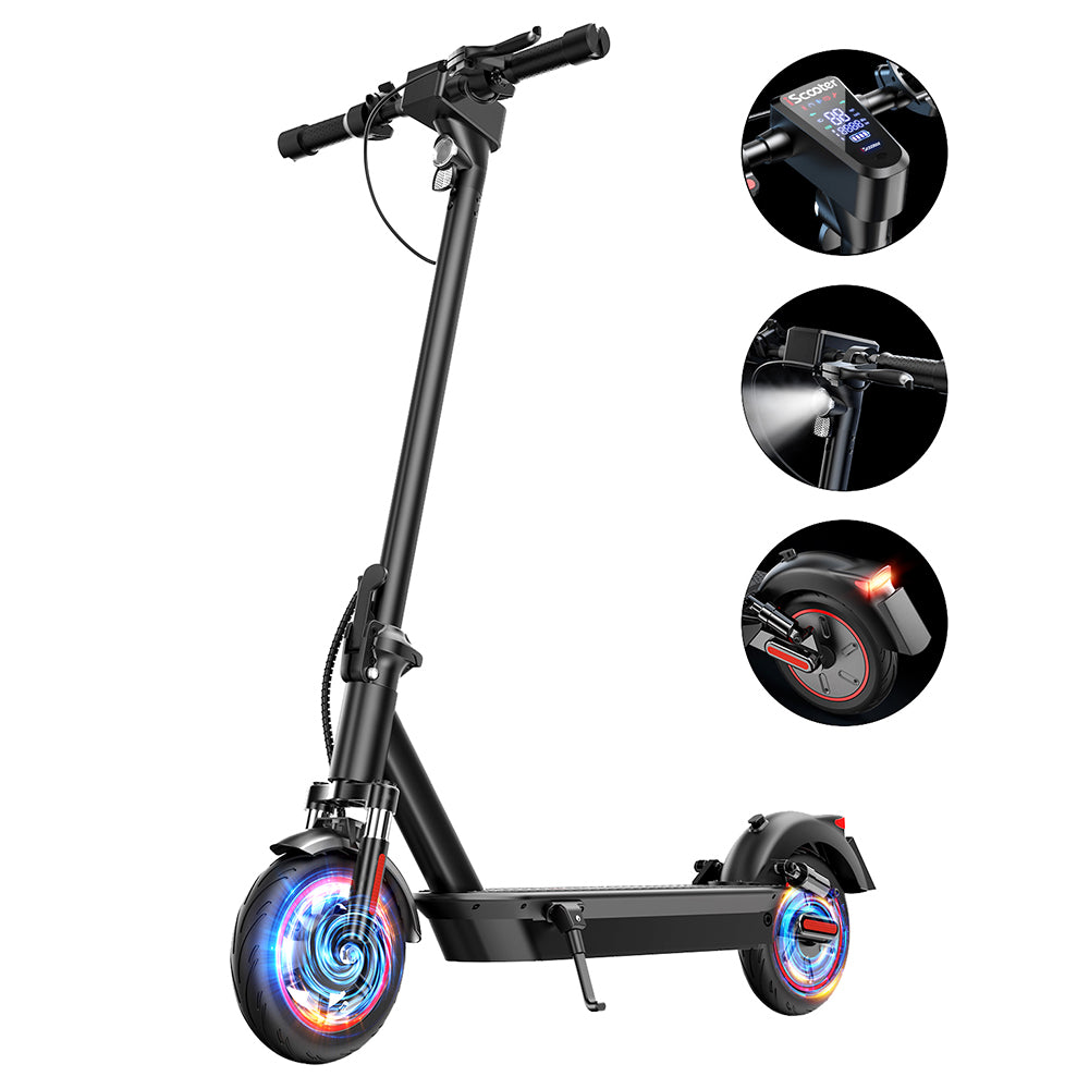 iScooter i10Max Electric Scooter, 750W Motor, 48V 18Ah Battery, 10 inches Pneumatic Tire, 45km/h Max Speed, 96km Range, IP54 Waterproof, Front and Rear Suspension, App Control