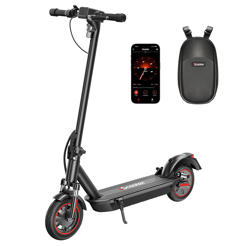 iScooter i10Max Electric Scooter, 750W Motor, 48V 18Ah Battery, 10 inches Pneumatic Tire, 45km/h Max Speed, 96km Range, IP54 Waterproof, Front and Rear Suspension, App Control