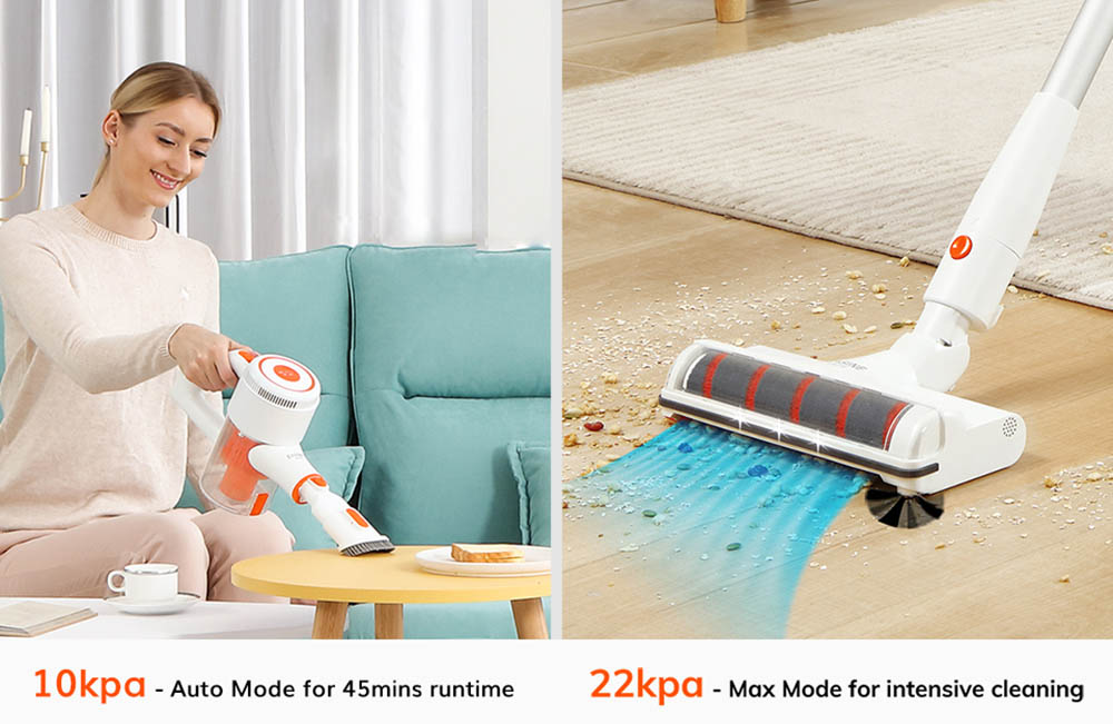 Bezdrátový tyčový vysavač EASINE by ILIFE G80, ruční bezdrátový vysavač, sací tlak 22 kPa, LED displej, doba provozu 45 minut