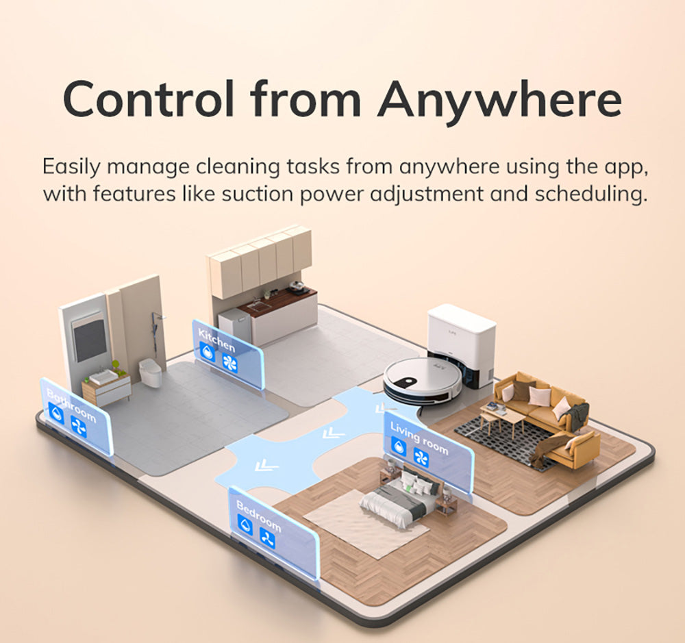 Robotický vysavač ILIFE G9 Pro, se samovyprazdňovací stanicí, gyroskopickou navigací, sacím tlakem 3000 Pa, dobou provozu 100 minut, sáčkem na prach o objemu 2,5 l, režimem Plan/Edge/Spot/Max, podporou Alexa/Google Home, s dálkovým ovládáním, bílý