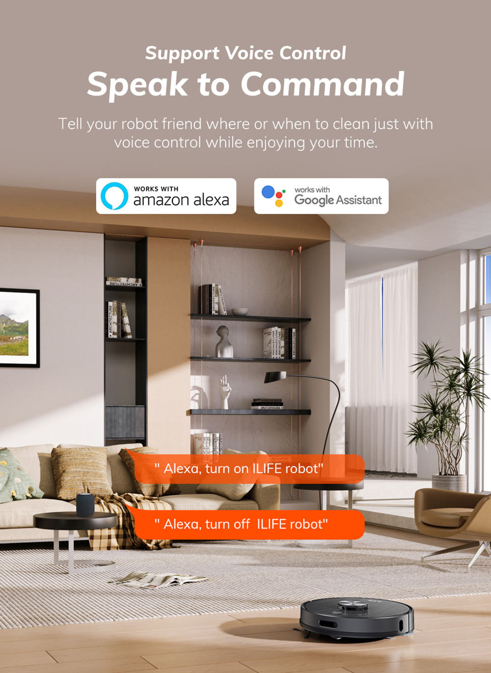 Robotický vysavač ILIFE T20S, sací výkon 5000 Pa, doba provozu 260 minut, samovyprazdňovací systém stanice, navigace LDS, ovládání aplikací, prachový sáček 3,5 l - černý