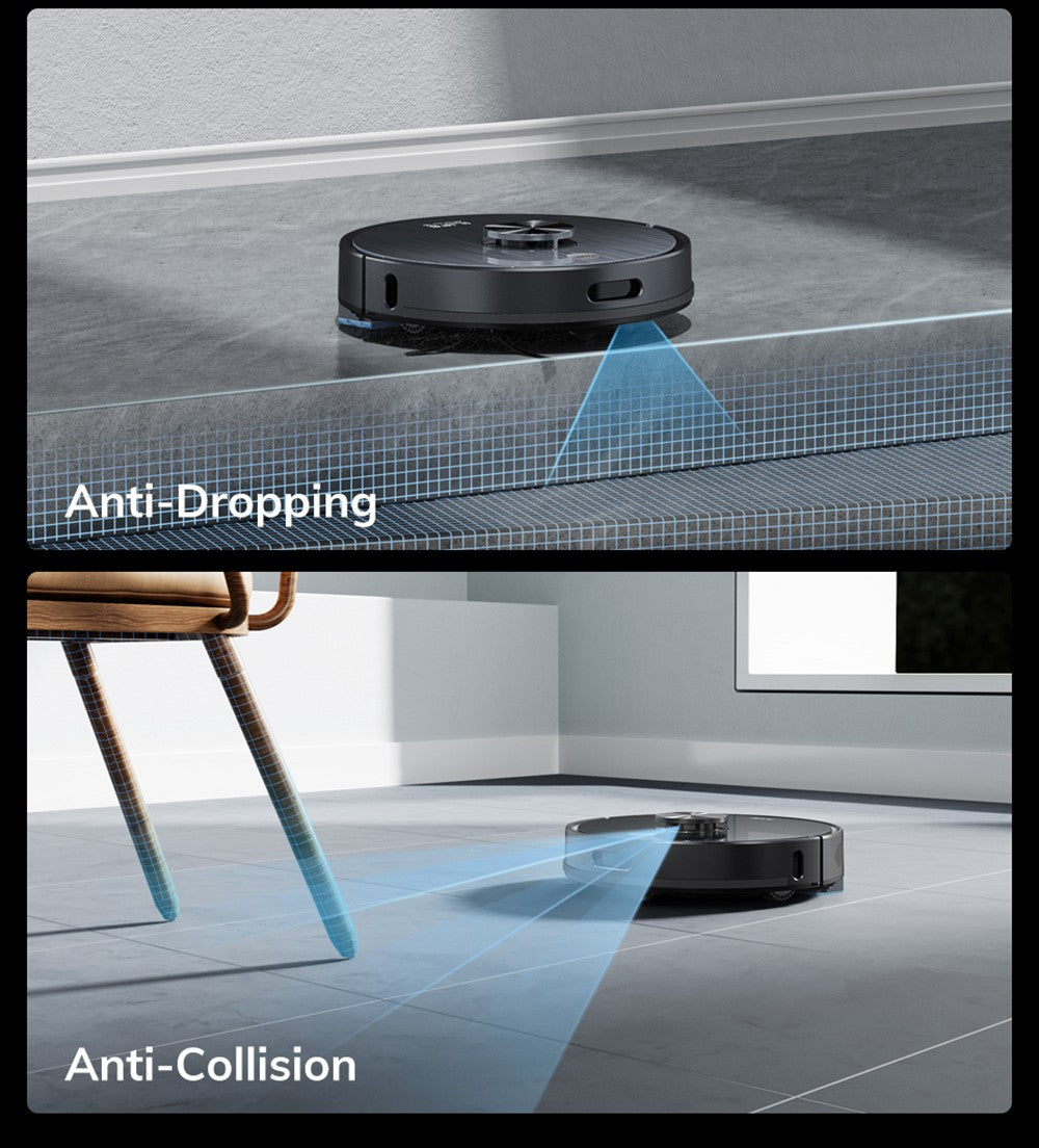 Robotický vysavač ILIFE T20S, sací výkon 5000 Pa, doba provozu 260 minut, samovyprazdňovací systém stanice, navigace LDS, ovládání aplikací, prachový sáček 3,5 l - černý