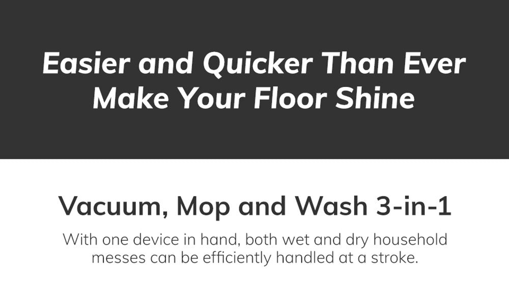 Bezdrátový mokro-suchý vysavač ILIFE W90, 3v1 vysávání a mytí, samočištění, 700ml nádrž na vodu, 30minutová výdrž, baterie 3000mAh, hlasové připomenutí - bílý