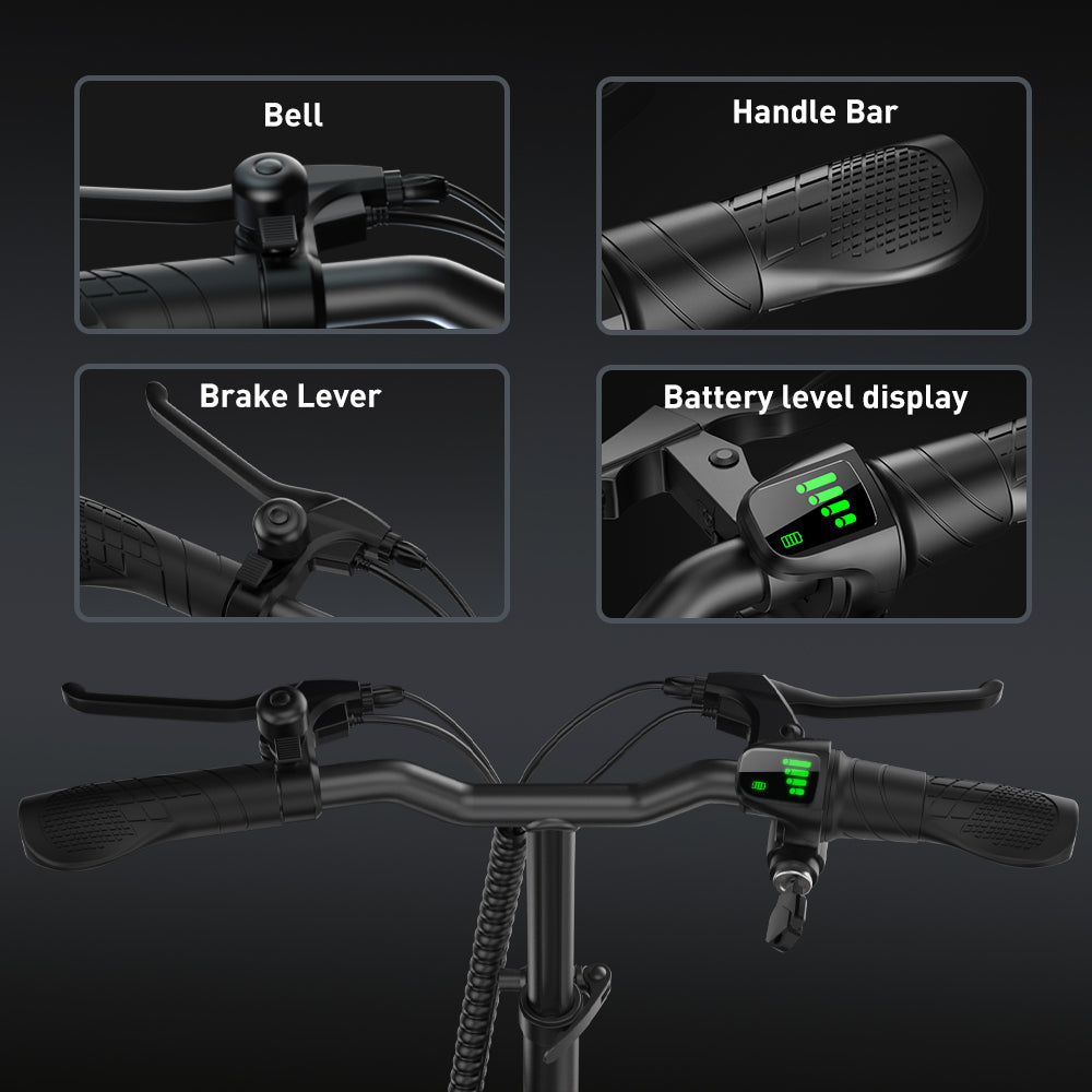 Elektrická koloběžka iScooter F2 se sedadlem a zadním košíkem, motor 500 W, baterie 36 V 7,8 Ah, pneumatiky 10 palců, maximální rychlost 30 km/h, dojezd 30 km, přední a zadní bubnové brzdy, maximální zatížení 120 kg
