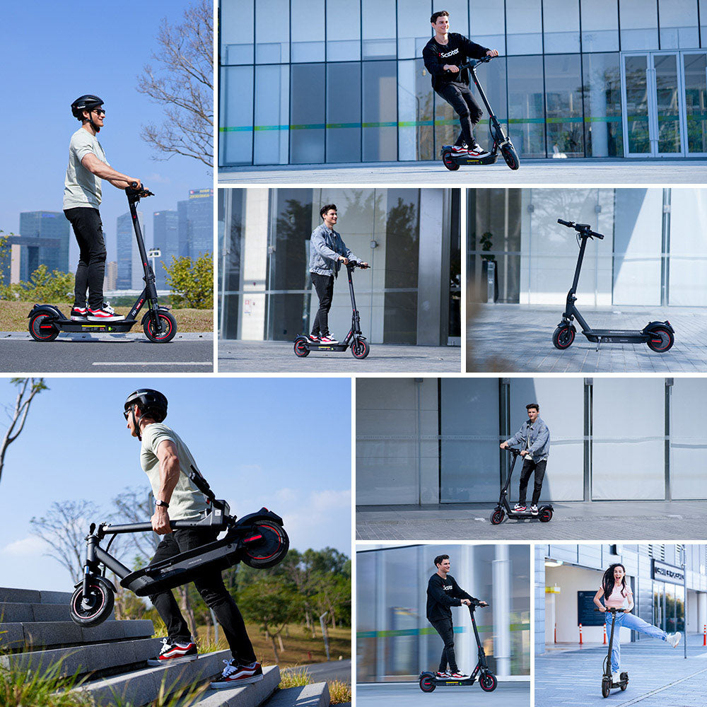 Elektrická koloběžka iScooter i10Max, motor 750 W, baterie 48 V 18 Ah, 10palcová pneumatika, maximální rychlost 45 km/h, dojezd 96 km, vodotěsnost IP54, přední a zadní odpružení, ovládání aplikací