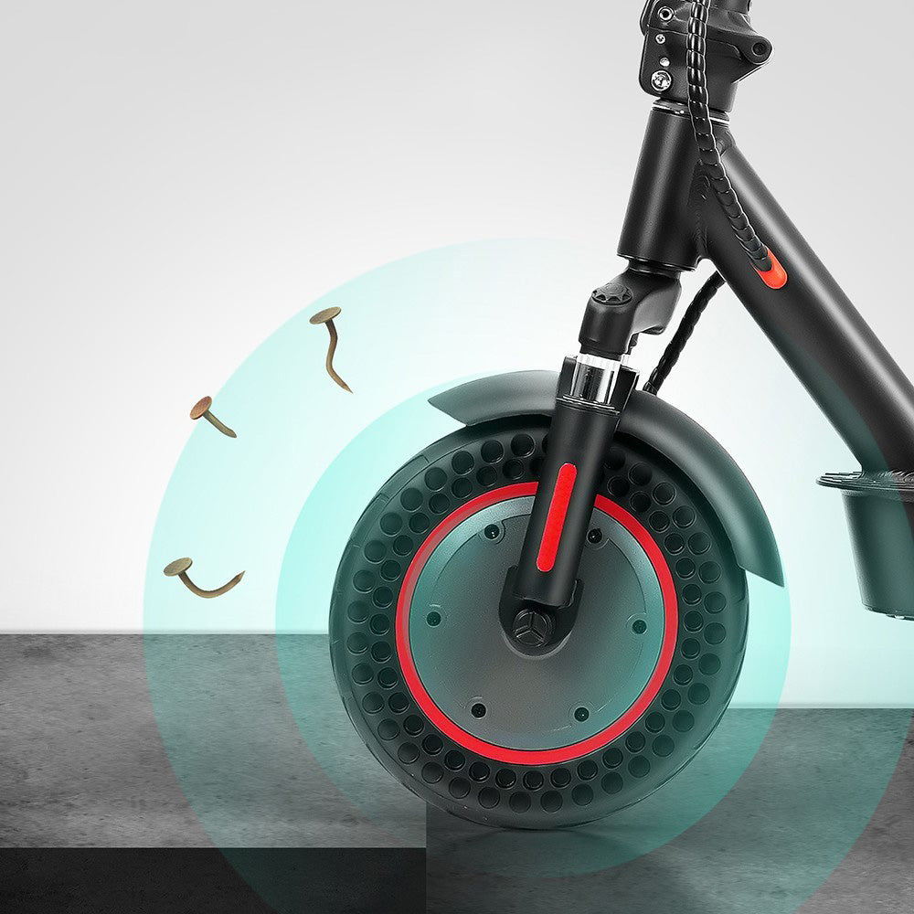 iScooter i9 Max Elektrická koloběžka 10 palců Voštinové pneumatiky 500W motor 36V 10Ah baterie 30km/h maximální rychlost 30-40km maximální dojezd nosnost 120kg dvojité tlumení nárazů inteligentní ovládání pomocí aplikace