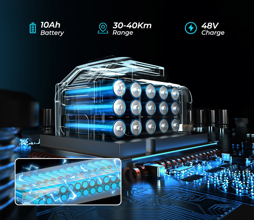 Skládací elektrická koloběžka iScooter iX3, 10