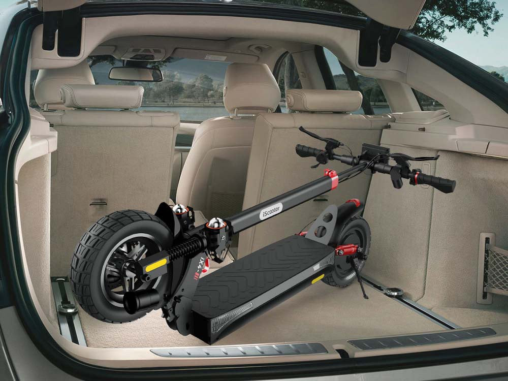 Elektrická koloběžka iScooter IX4, 10" voštinové pneumatiky, motor 800 W, maximální rychlost 45 km/h, baterie 48 V 15 Ah, dojezd 40–45 km, ovládání pomocí aplikace