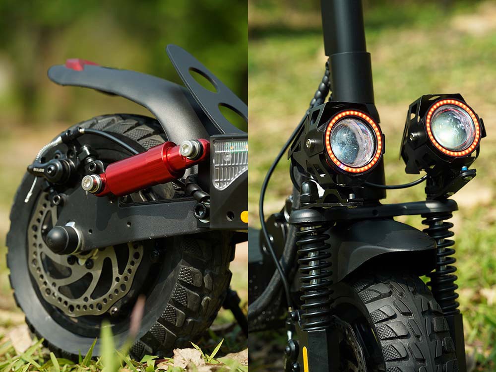 Elektrická koloběžka iScooter IX4, 10" voštinové pneumatiky, motor 800 W, maximální rychlost 45 km/h, baterie 48 V 15 Ah, dojezd 40–45 km, ovládání pomocí aplikace