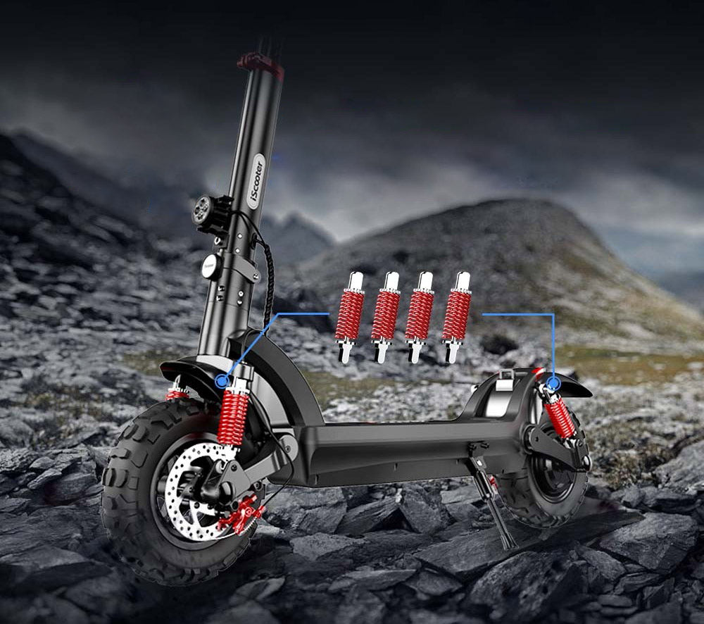 iScooter iX6 Elektrická koloběžka 11'' Nafukovací terénní pneumatiky 1000W Zadní motor 45km/h Maximální rychlost 48V 17,5Ah Baterie Dojezd 40-45km