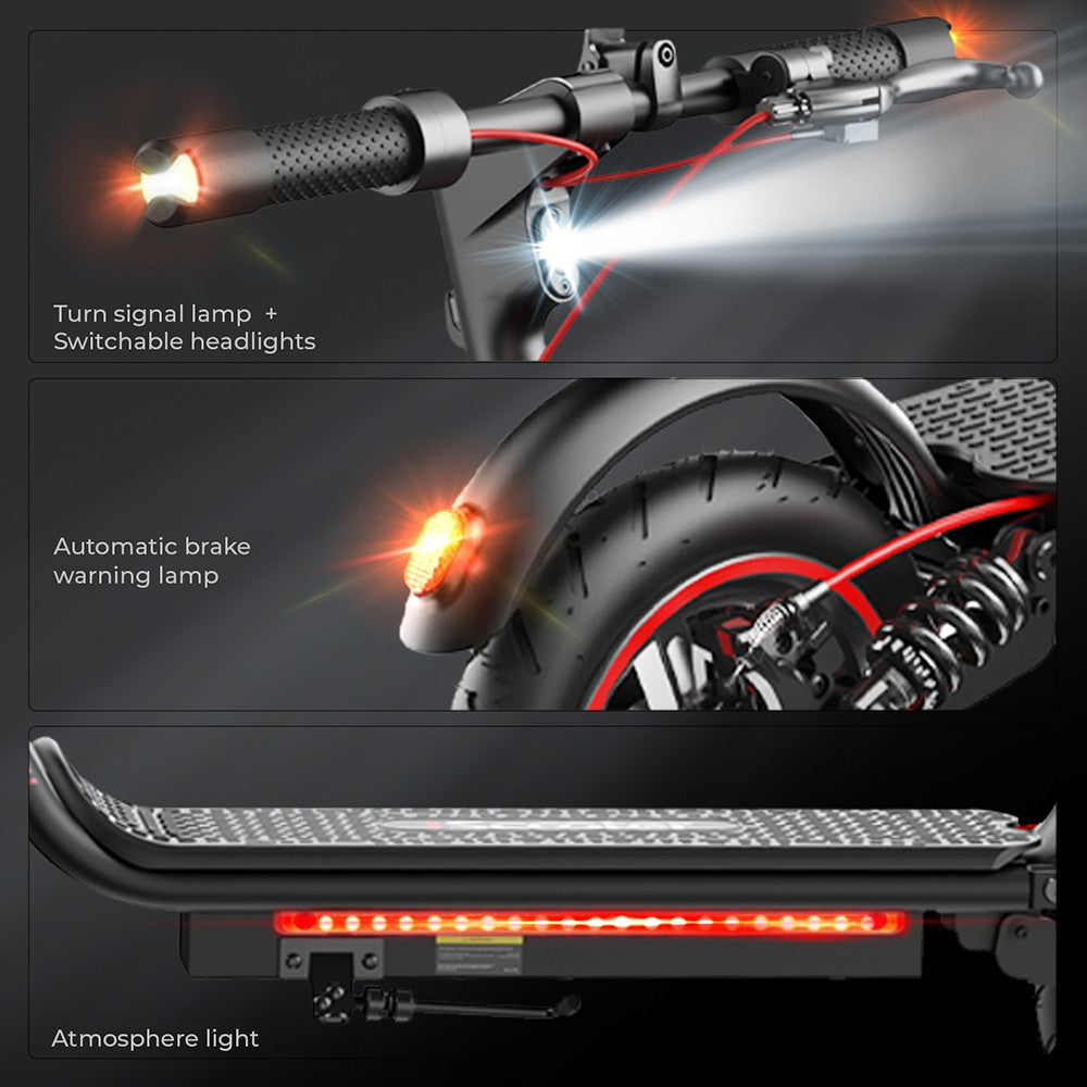Elektrická koloběžka iScooter W7, motor 350 W, baterie 42 V 7,8 Ah, pneumatiky 8,5 palce, maximální rychlost 35 km/h, dojezd 30 km, kotoučová brzda, dvojité tlumení nárazů, ovládání přes aplikaci