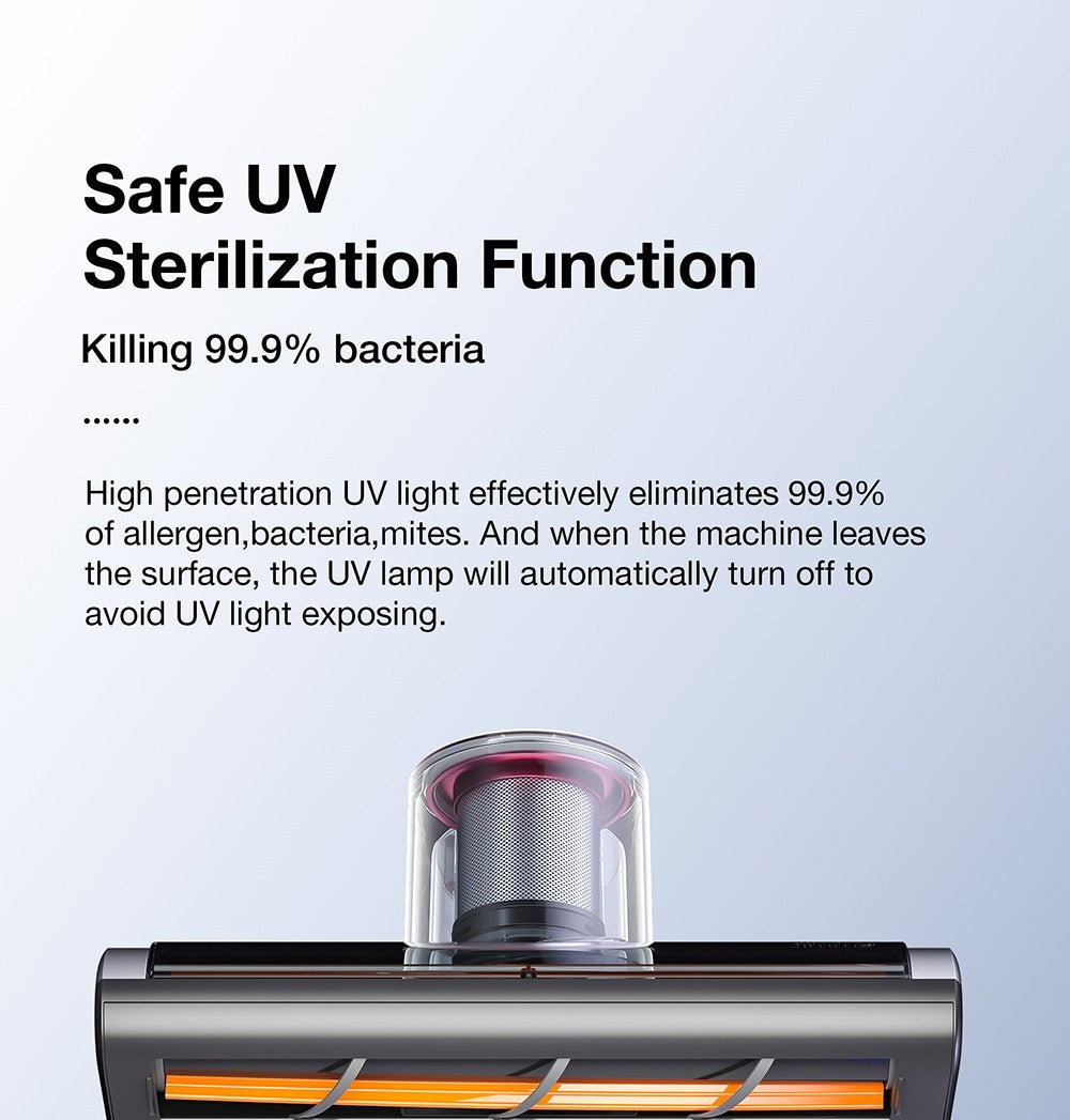Bezdrátový dvounádobový vysavač proti roztočům JIMMY BD7 Pro, sací otvor 245 mm, nádoba na prach o objemu 0,5 l, chytrý senzor prachu, funkce UV sterilizace, ultrazvuk, LED displej, doba provozu 30 minut