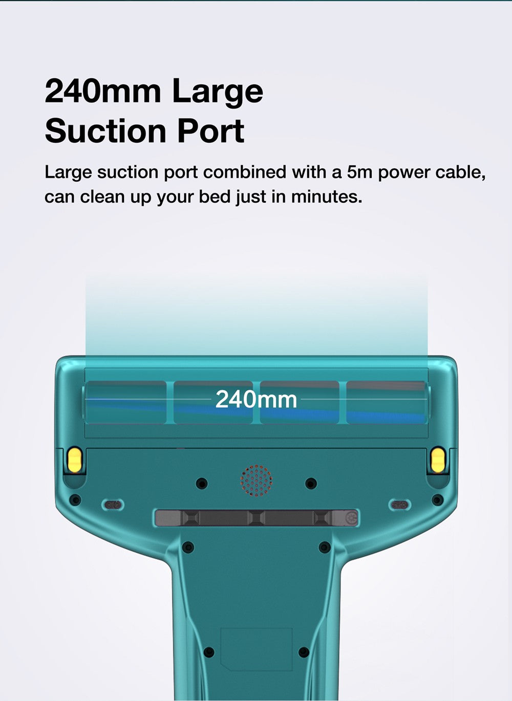 Ruční vysavač proti roztočům Jimmy BX6 600 W, rozšířený sací otvor 240 mm, UV lampa a ultrazvuková technologie - modrý