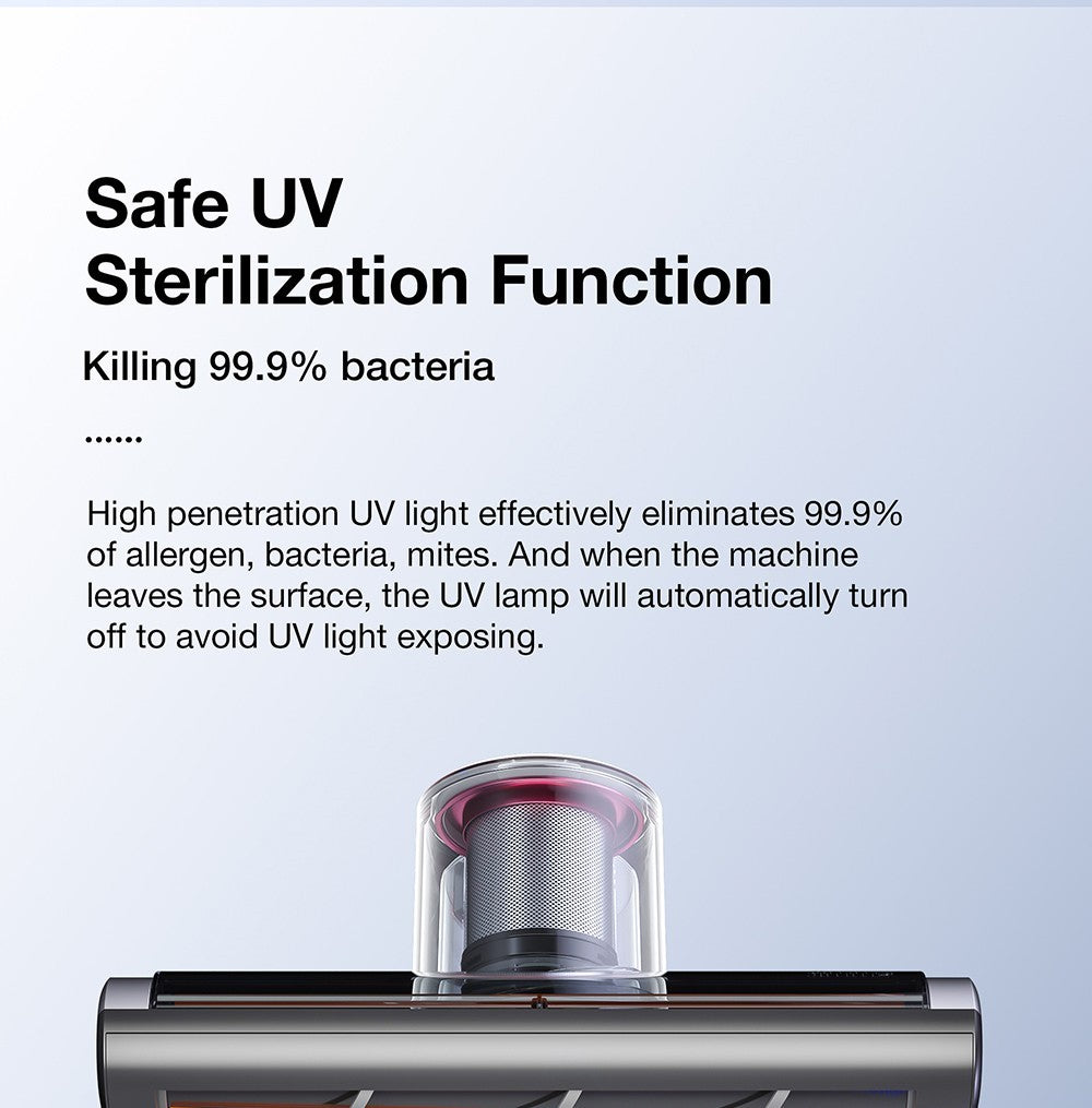 Vysavač JIMMY BX6 Pro s dvojitým kelímkem proti roztočům, sací otvor 245 mm, nádoba na prach o objemu 0,5 l, chytrý senzor prachu, funkce UV sterilizace, ultrazvuk, LED displej