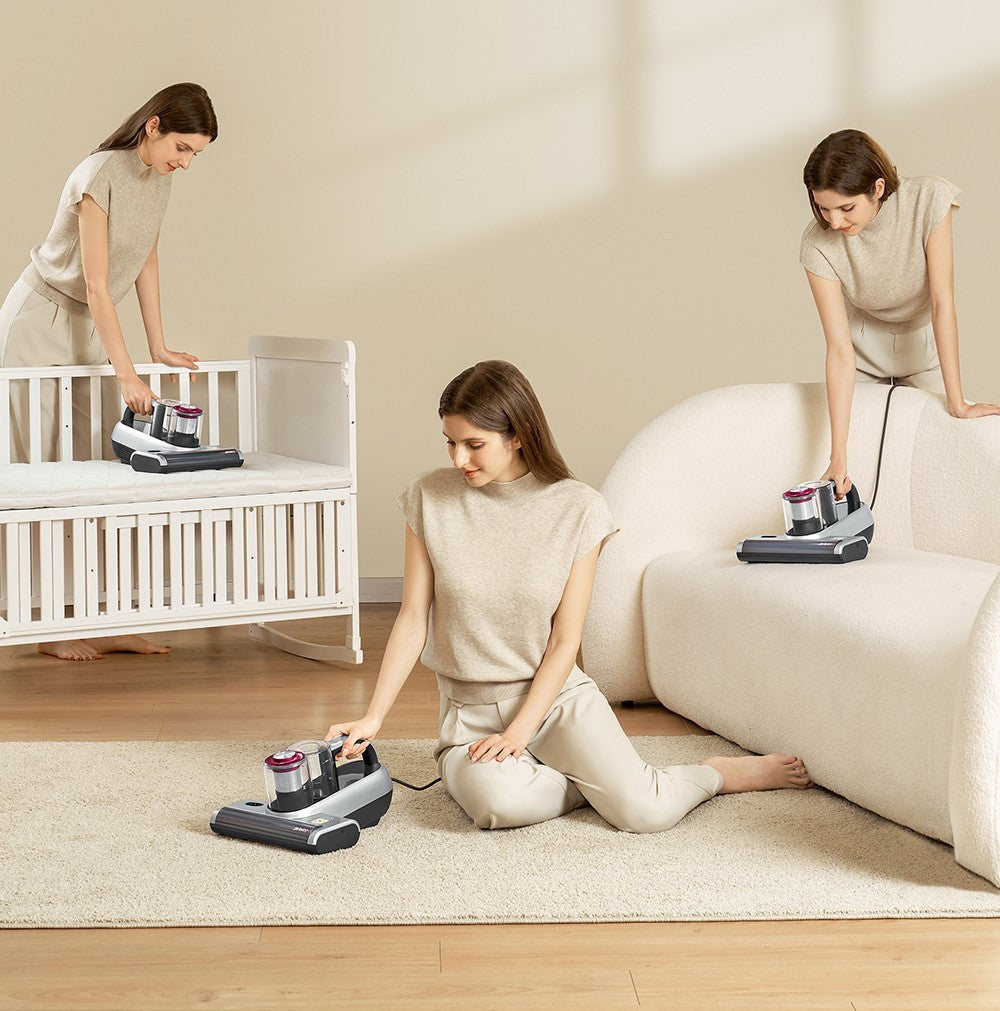 Vysavač JIMMY BX6 Pro s dvojitým kelímkem proti roztočům, sací otvor 245 mm, nádoba na prach o objemu 0,5 l, chytrý senzor prachu, funkce UV sterilizace, ultrazvuk, LED displej