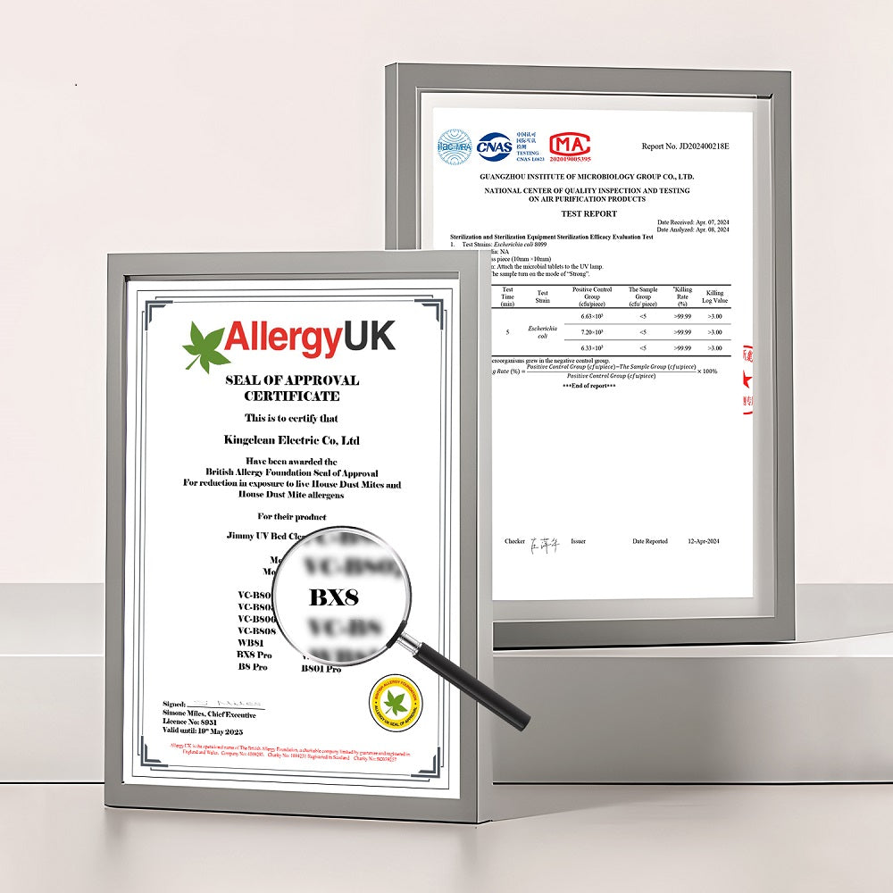 Vysavač na matrace JIMMY BX8, s UV světlem, výkonným sacím výkonem 600 W, ultrazvukem, technologií horkého vzduchu, LED obrazovkou a inteligentním senzorem prachu, šedý