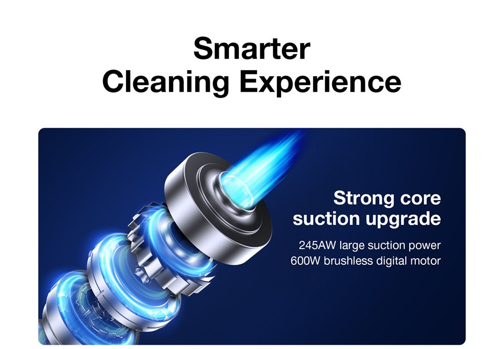 Ruční bezdrátový vysavač JIMMY H10 Flex, sací výkon 245 W, 4 režimy čištění, nádoba na prach 0,6 l, baterie 2500 mAh