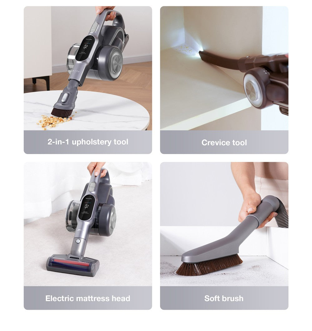 Ruční bezdrátový vysavač JIMMY H10 Flex, sací výkon 245 W, 4 režimy čištění, nádoba na prach 0,6 l, baterie 2500 mAh