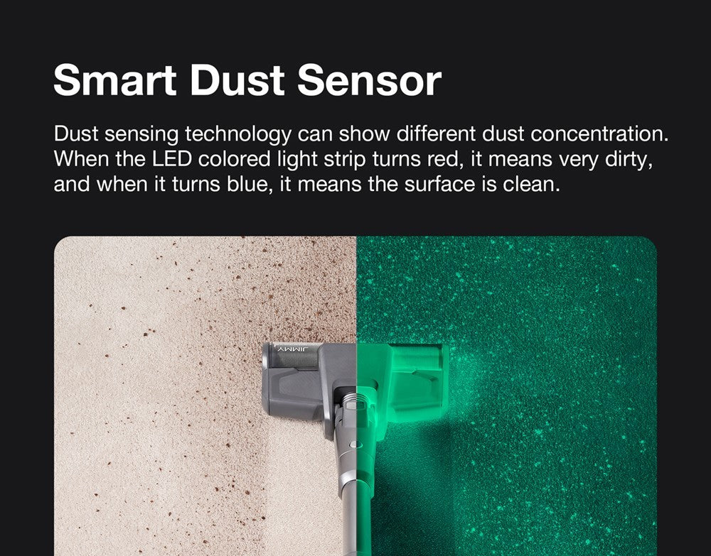 Ruční bezdrátový vysavač JIMMY H10 Flex, sací výkon 245 W, 4 režimy čištění, nádoba na prach 0,6 l, baterie 2500 mAh