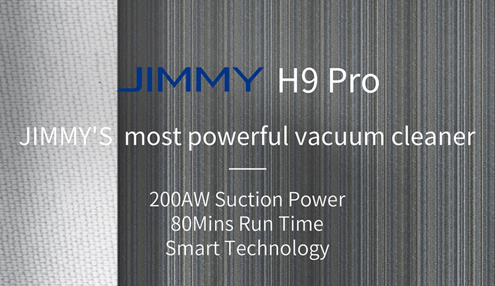 Bezdrátový ruční flexibilní vysavač JIMMY H9 Pro s výkonným sacím výkonem 200 W, motorem 600 W, dobou provozu 80 minut, ultra nízkou hlučností pro čištění podlah a nábytku od Xiaomi - zlatý