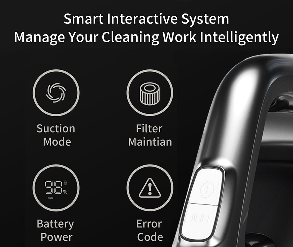 Bezdrátový ruční flexibilní vysavač JIMMY H9 Pro s výkonným sacím výkonem 200 W, motorem 600 W, dobou provozu 80 minut, ultra nízkou hlučností pro čištění podlah a nábytku od Xiaomi - zlatý