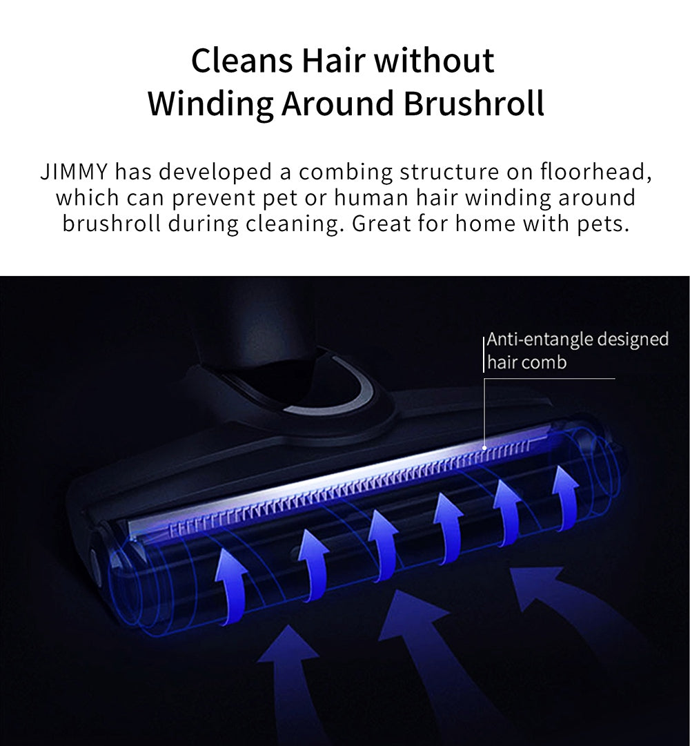 Bezdrátový ruční flexibilní vysavač JIMMY H9 Pro s výkonným sacím výkonem 200 W, motorem 600 W, dobou provozu 80 minut, ultra nízkou hlučností pro čištění podlah a nábytku od Xiaomi - zlatý