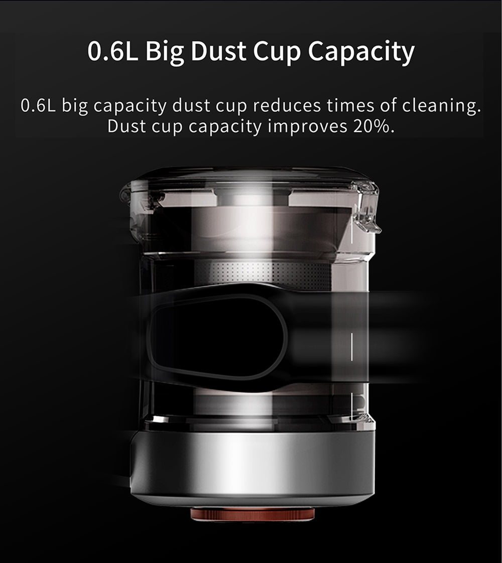 Bezdrátový ruční flexibilní vysavač JIMMY H9 Pro s výkonným sacím výkonem 200 W, motorem 600 W, dobou provozu 80 minut, ultra nízkou hlučností pro čištění podlah a nábytku od Xiaomi - zlatý