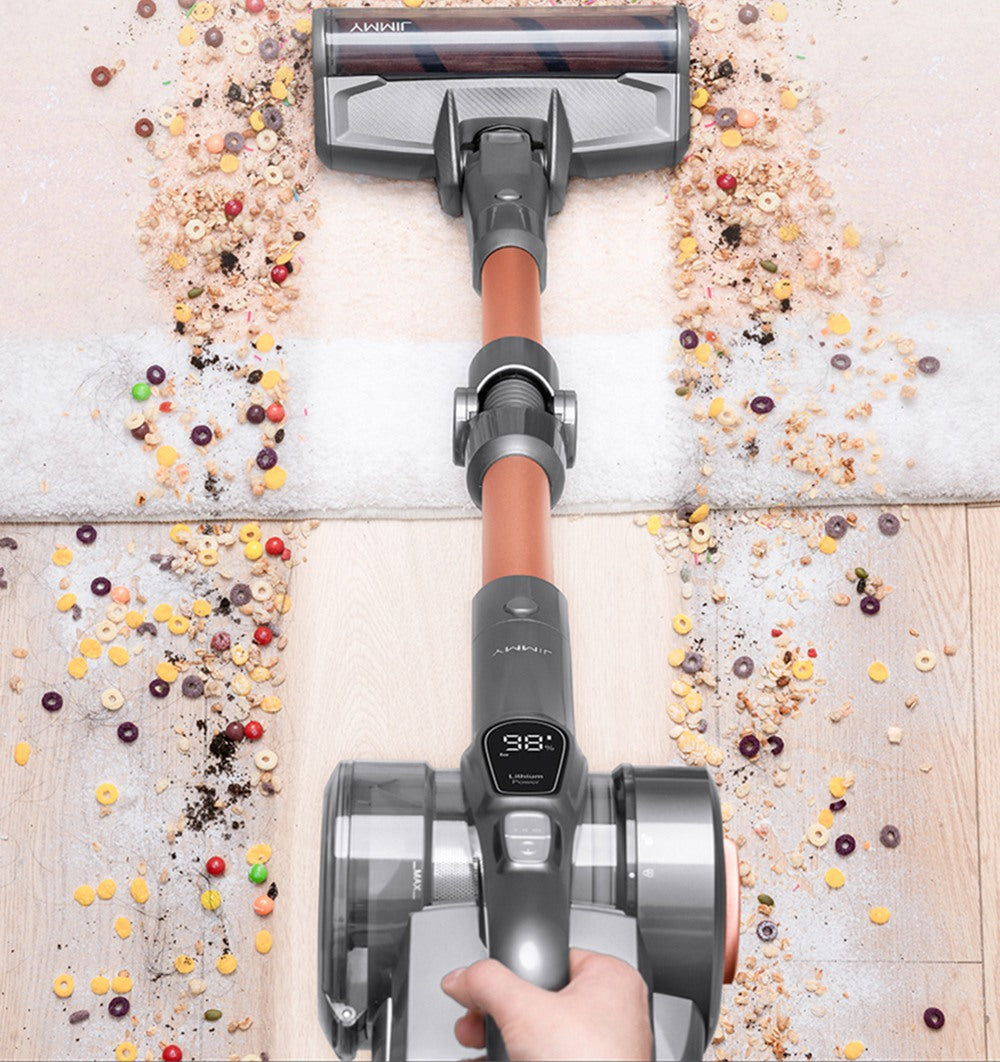 Bezdrátový ruční flexibilní vysavač JIMMY H9 Pro s výkonným sacím výkonem 200 W, motorem 600 W, dobou provozu 80 minut, ultra nízkou hlučností pro čištění podlah a nábytku od Xiaomi - zlatý