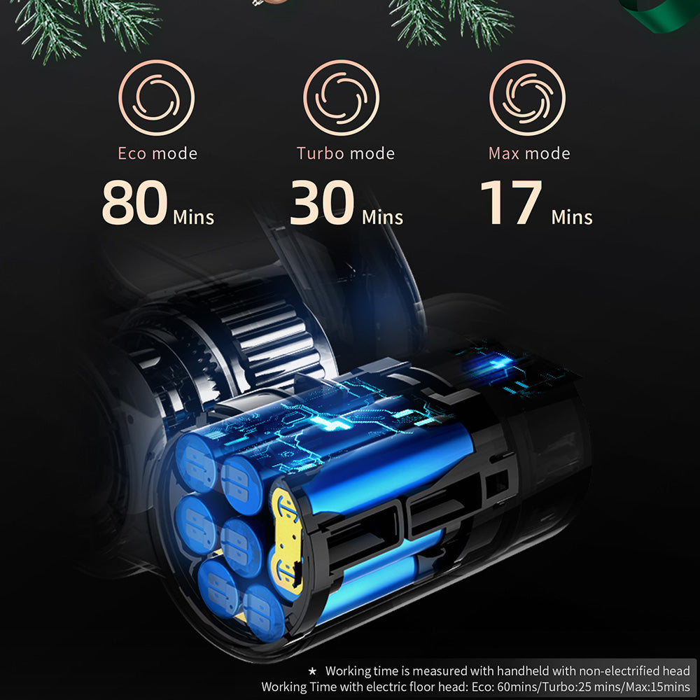 JIMMY H9 Pro Mopping Version Handheld Cordless Vacuum Cleaner, 2-in-1 Vacuuming Mopping, 200AW 25000Pa Powerful Suction, 80 Minutes Run Time, 200ml Water Tank, Auto Power Adjust, LED Display Removable Battery, With Rechargeable Stand Holder