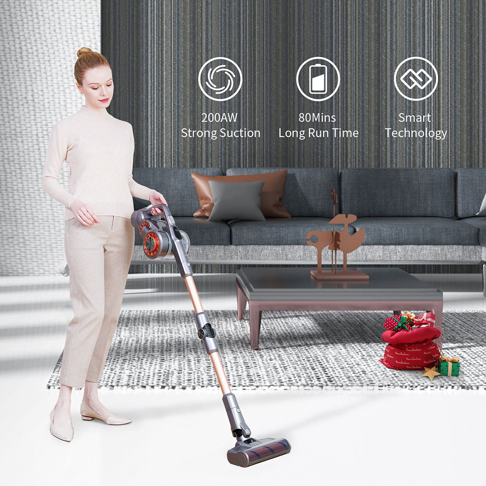 JIMMY H9 Pro Mopping Version Handheld Cordless Vacuum Cleaner, 2-in-1 Vacuuming Mopping, 200AW 25000Pa Powerful Suction, 80 Minutes Run Time, 200ml Water Tank, Auto Power Adjust, LED Display Removable Battery, With Rechargeable Stand Holder