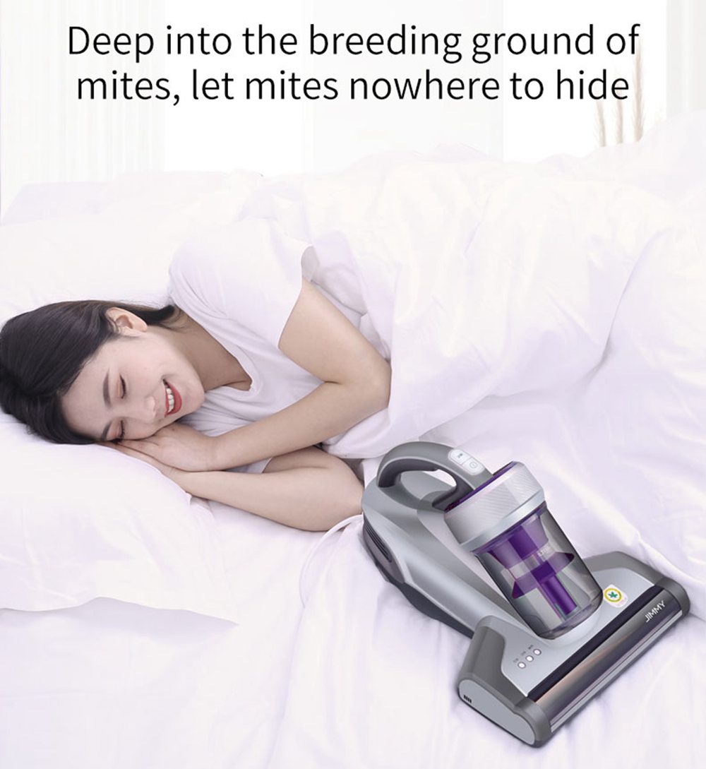 JIMMY JV35 Vysavač proti roztočům UV akaricid 700 W Výkon 14 kPa Silné sací výkon Mezinárodní verze - šedý