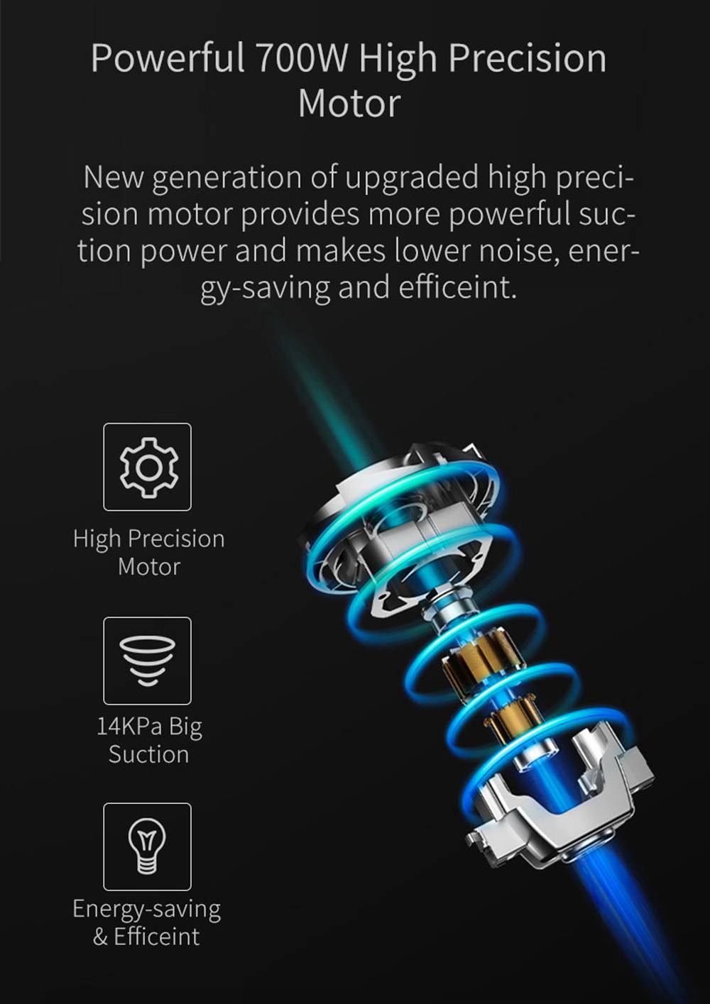 JIMMY JV35 Vysavač proti roztočům UV akaricid 700 W Výkon 14 kPa Silné sací výkon Mezinárodní verze - šedý