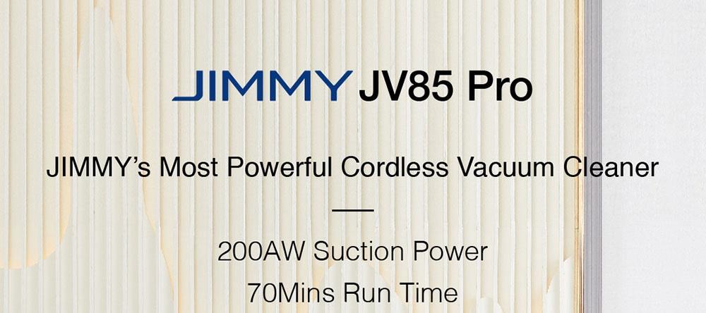 JIMMY JV85 Pro Mopping Version Flexibilní ruční bezdrátový vysavač 2 v 1 Vysávání a vytírání 200AW Výkonné sací napětí, 550W digitální bezkartáčový motor, doba provozu 70 minut, 200ml nádrž na vodu, ultra nízká hlučnost - fialová