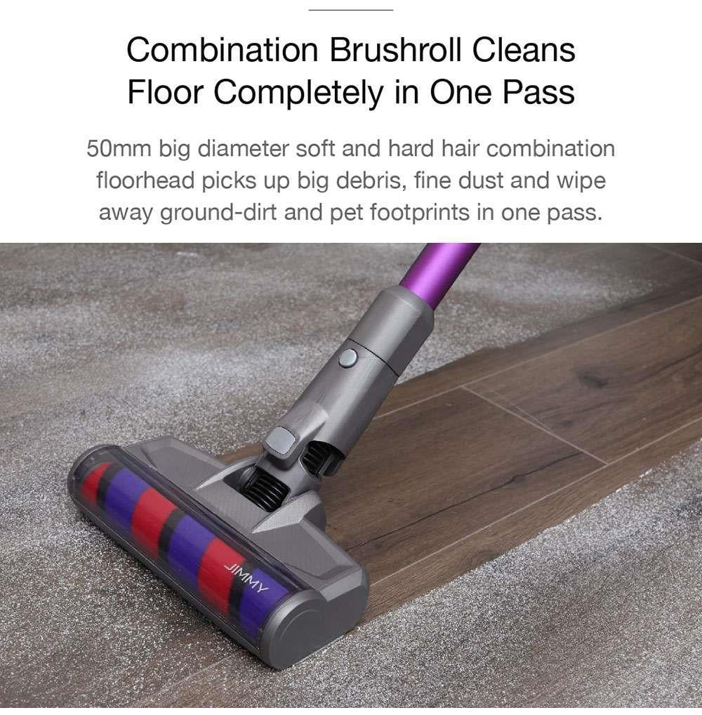 JIMMY JV85 Pro Mopping Version Flexibilní ruční bezdrátový vysavač 2 v 1 Vysávání a vytírání 200AW Výkonné sací napětí, 550W digitální bezkartáčový motor, doba provozu 70 minut, 200ml nádrž na vodu, ultra nízká hlučnost - fialová