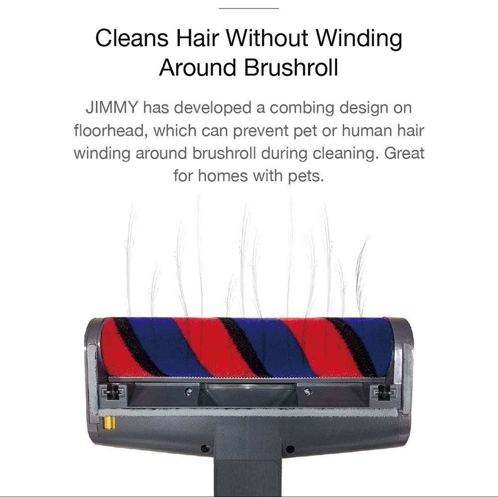 JIMMY JV85 Pro Mopping Version Flexibilní ruční bezdrátový vysavač 2 v 1 Vysávání a vytírání 200AW Výkonné sací napětí, 550W digitální bezkartáčový motor, doba provozu 70 minut, 200ml nádrž na vodu, ultra nízká hlučnost - fialová