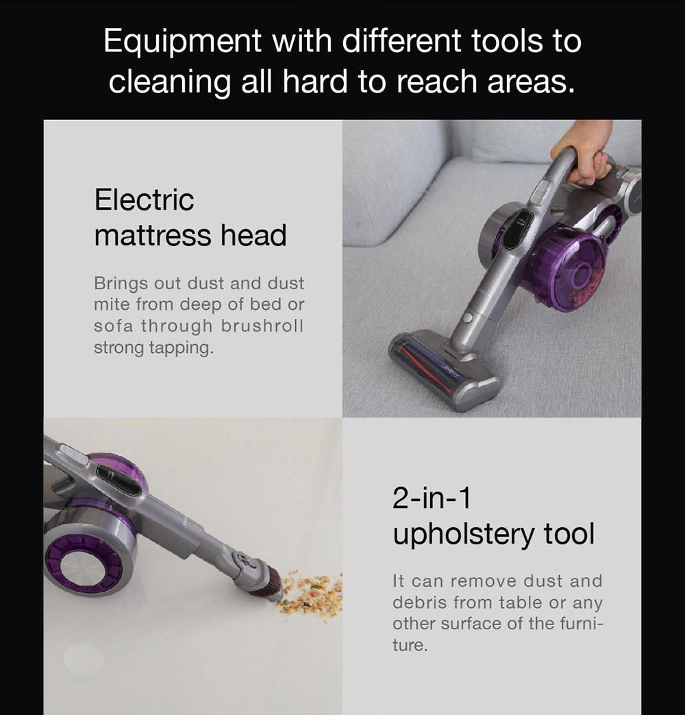 JIMMY JV85 Pro Mopping Version Flexibilní ruční bezdrátový vysavač 2 v 1 Vysávání a vytírání 200AW Výkonné sací napětí, 550W digitální bezkartáčový motor, doba provozu 70 minut, 200ml nádrž na vodu, ultra nízká hlučnost - fialová