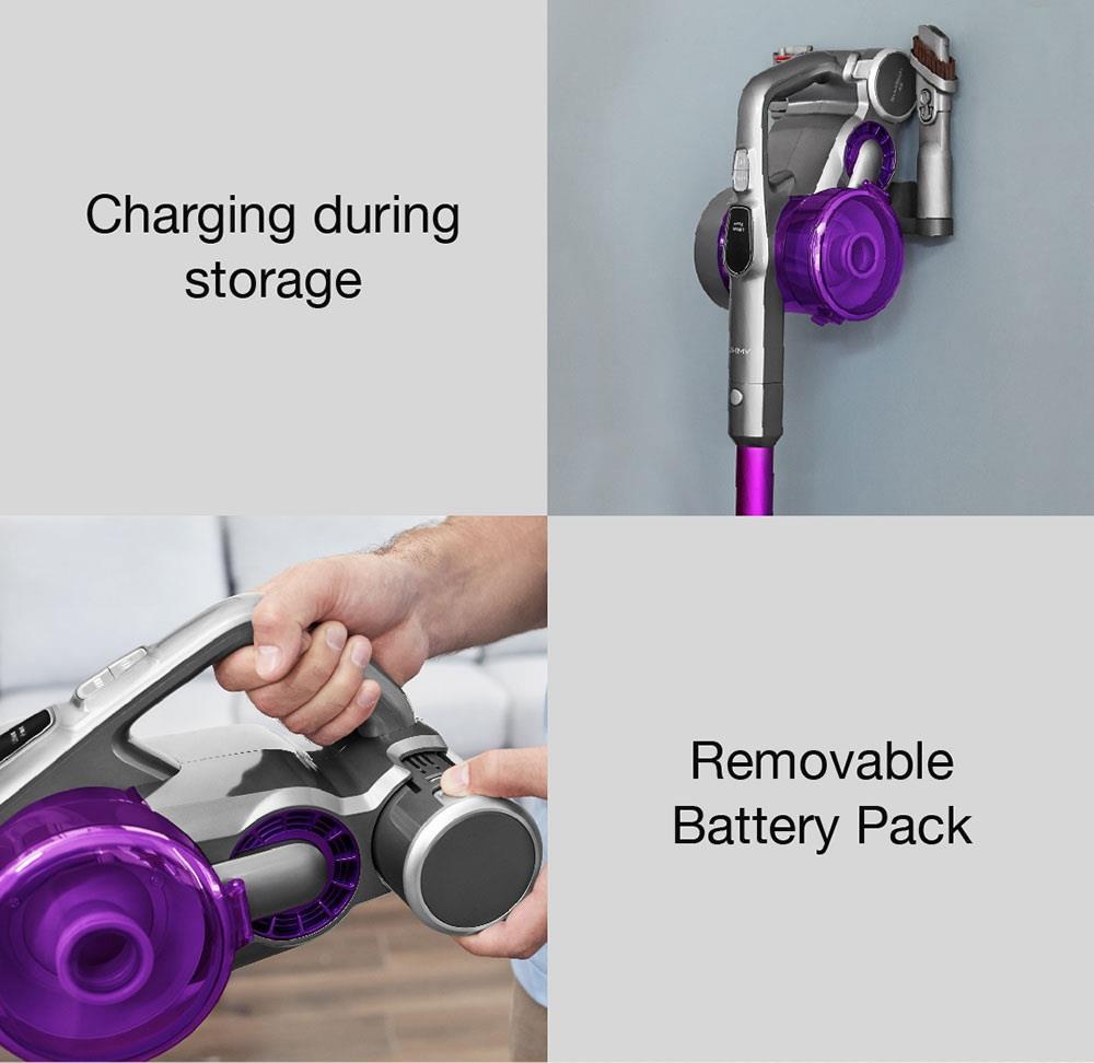 JIMMY JV85 Pro Mopping Version Flexibilní ruční bezdrátový vysavač 2 v 1 Vysávání a vytírání 200AW Výkonné sací napětí, 550W digitální bezkartáčový motor, doba provozu 70 minut, 200ml nádrž na vodu, ultra nízká hlučnost - fialová