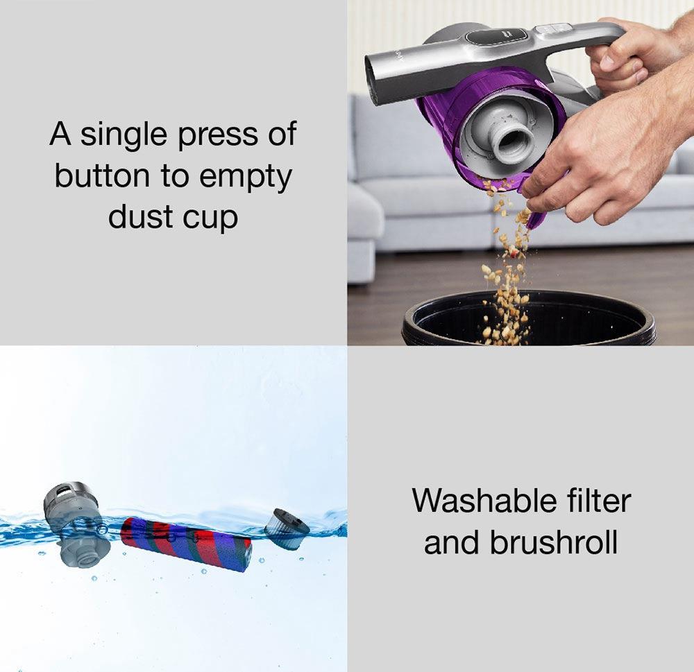 JIMMY JV85 Pro Mopping Version Flexibilní ruční bezdrátový vysavač 2 v 1 Vysávání a vytírání 200AW Výkonné sací napětí, 550W digitální bezkartáčový motor, doba provozu 70 minut, 200ml nádrž na vodu, ultra nízká hlučnost - fialová