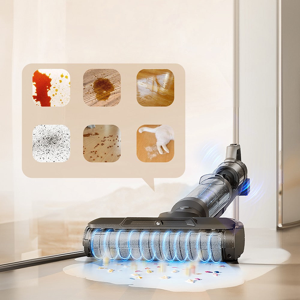 JIMMY PW11 Pro 4v1 bezdrátový vysavač a myčka, silný výkon 460 W, dvojité čištění, rychlé schnutí horkým vzduchem, LED obrazovka, rozkládací provedení 180°, dva válcové kartáče, na tvrdé podlahy, zvířecí chlupy, stříbrnočerná barva