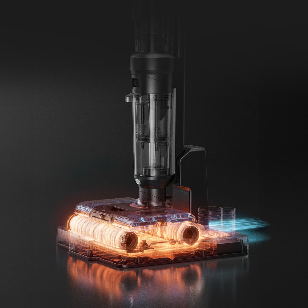 JIMMY PW11 Pro Max 5v1 bezdrátový vysavač a myčka, silný výkon 460 W, dvojité čištění, rychlé schnutí horkým vzduchem, LED obrazovka, rozkládací provedení 180°, dva válcové kartáče, pro tvrdé podlahy, zvířecí chlupy a celý dům, stříbrnočerná barva