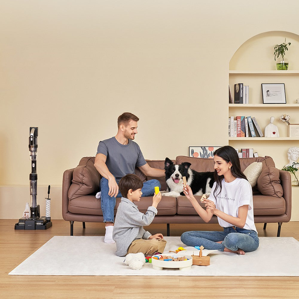 JIMMY PW11 Pro Max 5v1 bezdrátový vysavač a myčka, silný výkon 460 W, dvojité čištění, rychlé schnutí horkým vzduchem, LED obrazovka, rozkládací provedení 180°, dva válcové kartáče, pro tvrdé podlahy, zvířecí chlupy a celý dům, stříbrnočerná barva