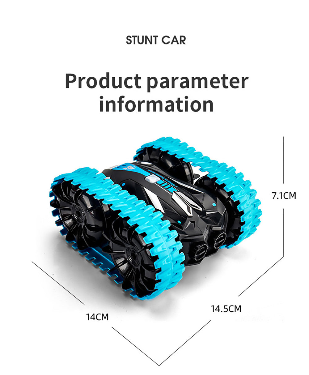 JJRC Q113 1:24 RC kaskadérské auto 4WD 360° otočné 2v1 vodotěsné vodní a pozemní driftové obojživelné modely vozidel - oranžové