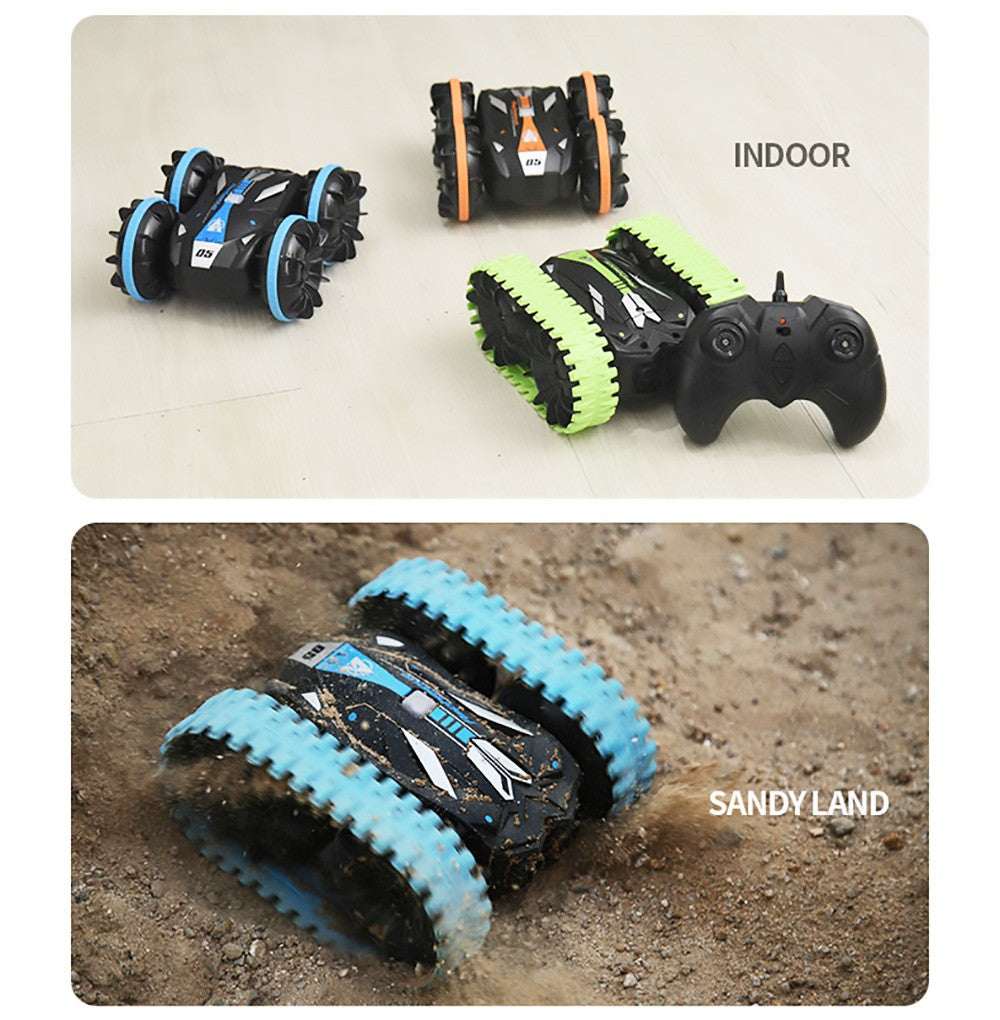 JJRC Q113 1:24 RC kaskadérské auto 4WD 360° otočné 2v1 vodotěsné vodní a pozemní driftové obojživelné modely vozidel - oranžové