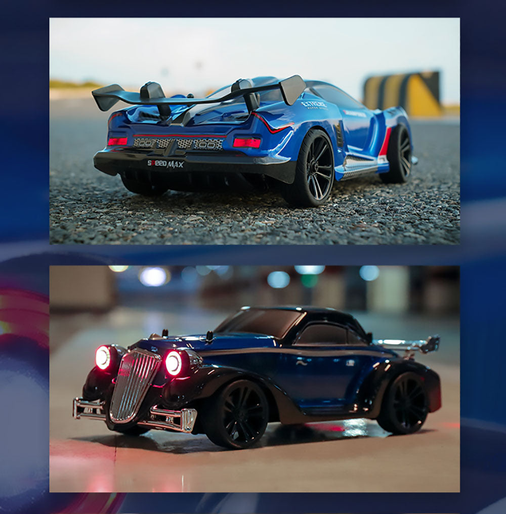 JJRC Q117 F 1:16 2.4G 4WD 35KM/H Drift Car Plně proporcionální ovládání s úhlovými světlomety - modré