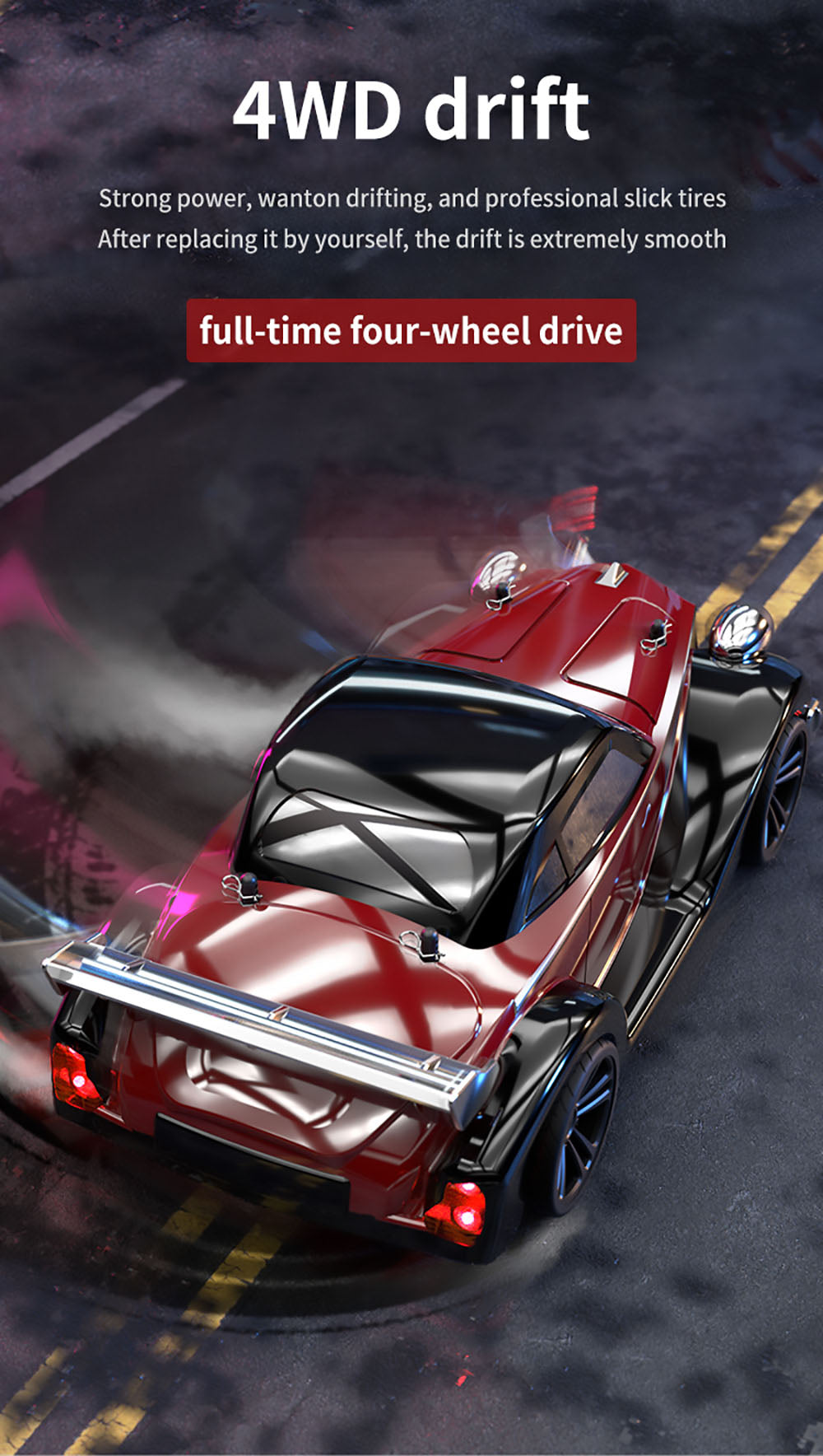 JJRC Q117 F 1:16 2.4G 4WD 35KM/H Drift Car Plně proporcionální ovládání s úhlovými světlomety - modré