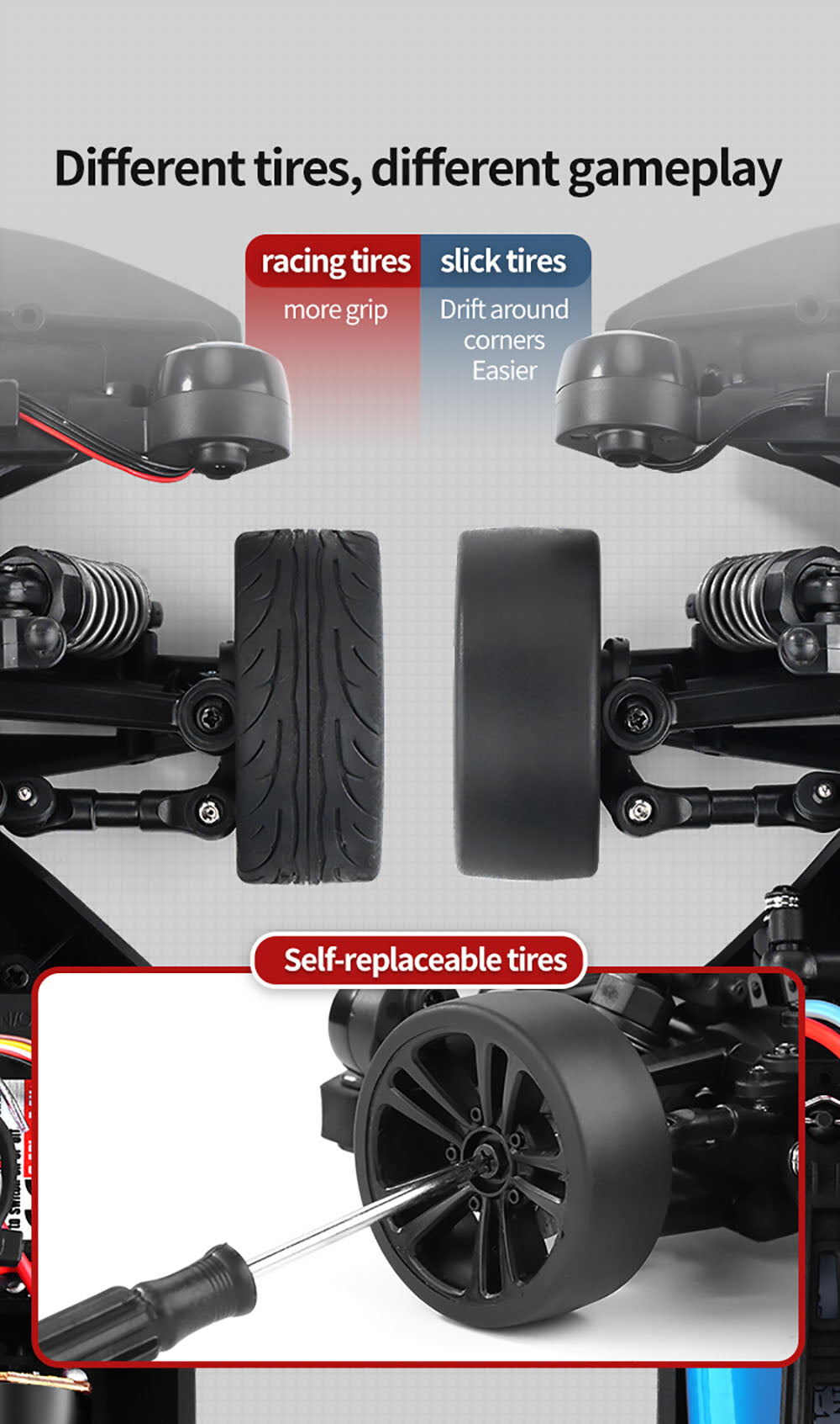 JJRC Q117 F 1:16 2.4G 4WD 35KM/H Drift Car Plně proporcionální ovládání s úhlovými světlomety - modré