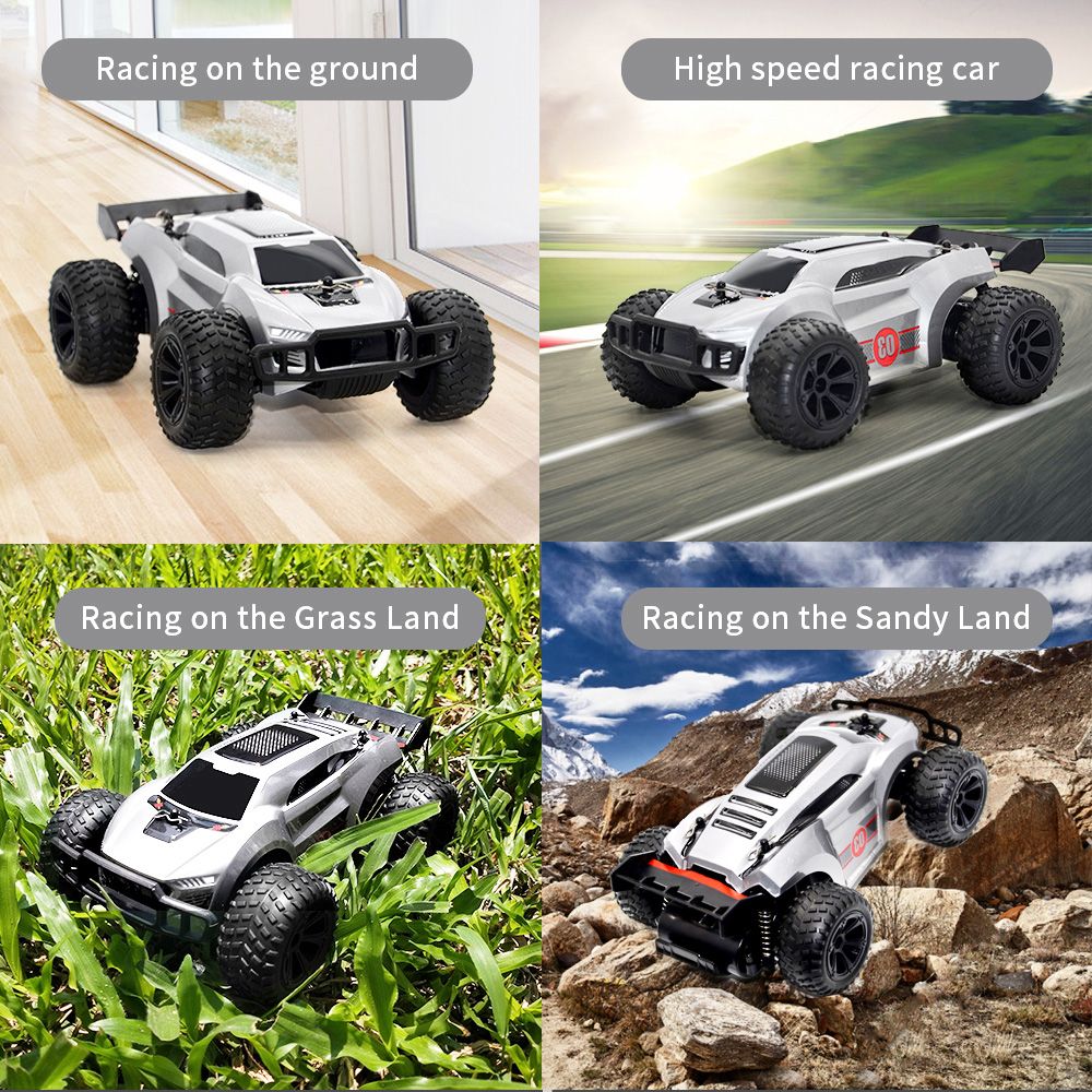 JJRC Q88 2.4G dálkové auto 40-50 vzdáleností ovládání vysokorychlostních terénních vozidel kaskadérské auto hračka dárek pro děti - stříbrné