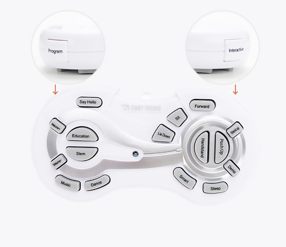 JJRC R19 Dálkové ovládání Robot Pes Hračka Interakce RC Robotický Kaskadér Štěně Vzdělávací Hračka pro Děti - Bílá