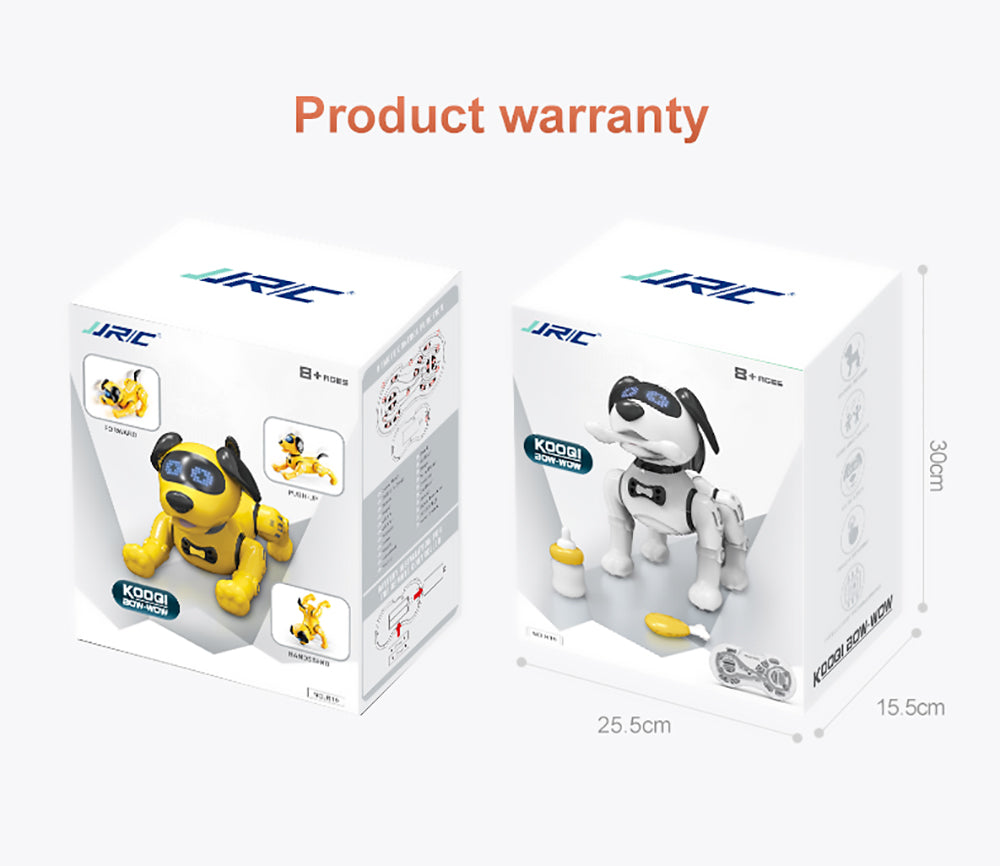 JJRC R19 Dálkové ovládání Robot Pes Hračka Interakce RC Robotický Kaskadér Štěně Vzdělávací Hračka pro Děti - Bílá